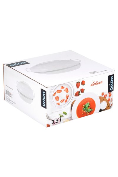 Orion Caserola Termica Deluxe, 3.5 L, 15x30 cm, Maner Transport, Plastic, Alb