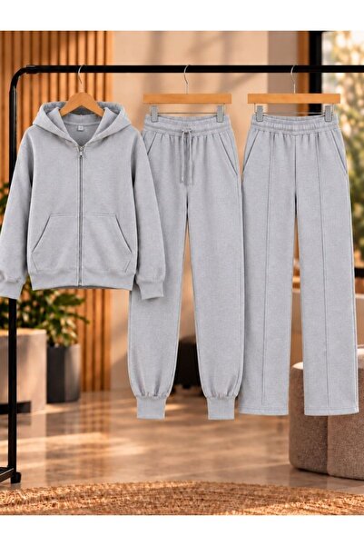 armicem Armikids Unisex Set of 3 |   Zippered Hooded Jacket Set + Pipe-Cuff B...