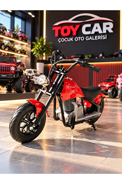 TOY CAR 36V 180W Chopper Akülü Motor Elden Gazlı Dumanlı Şişme Lastikli Lityu...