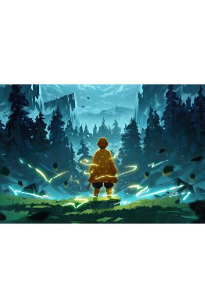 OEM Poster Zenitsu Agatsuma Demon Slayer, 61x90 cm, poster7597