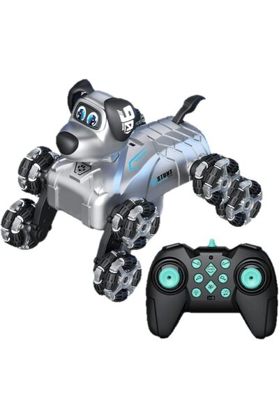 Generic Rechargeable Rc Robot Dog, 8-Wheel 360 °   Drift, Lights & Music |   ...