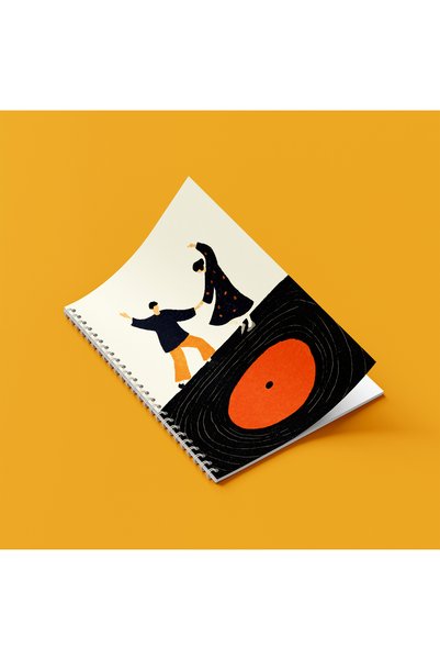 ARTHOUSECOLLECTIVE A4 Spiral Notebook - Unlined School Notebook - 80 Sheets/160 Pages - Music Collection