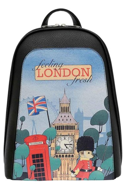 Dogo Women's Vegan Leather Black Backpack - Feeling London Fresh Design