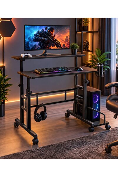 Homedora Çok Fonksiyonlu Ayarlanabilir Oyuncu Masası – Bilgisayar ve Gaming Ç...