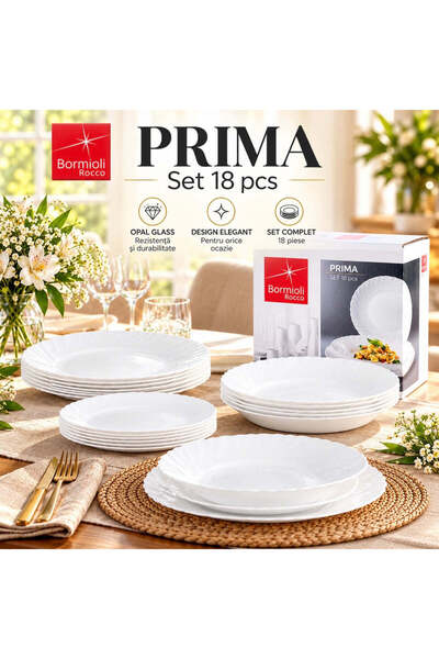 Bormioli Rocco Serviciu de masă Bormioli Prima, 18 piese, pentru 6 persoane, ...