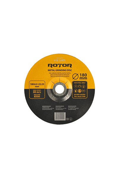 Rotor Disc abraziv pentru slefuire metal ROTOR, 180x6.0x22.23mm, pachet 10 bu...