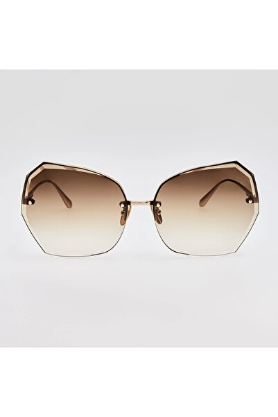 Linda Farrow Ochelari de soare Lila LFL1546/1 Auriu, Lentile Maro Degrade, Ov...