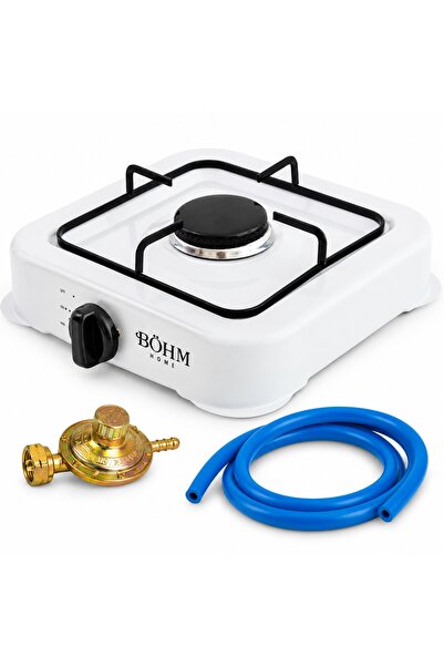BÖHM Plita aragaz cu un arzator pe gaz GPL BOHM BG-2811-W, alb, 2.2kW, includ...