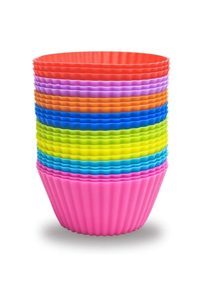 Endurance Sports Set de 24 de forme multicolore din silicon pentru brioșe, ma...