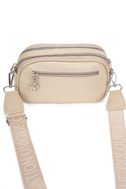 NEWISH POLO ACCESSORIES Women's Shoulder and Crossbody Bag Soft Textured 3-Compartment Daily Stylish Handbag