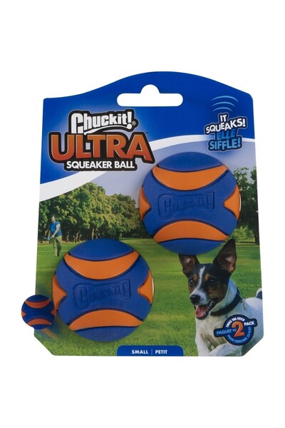 Chuckit ! Ultra Squeaker 2'li Sesli Köpek Oyun Topu (Küçük Boy)