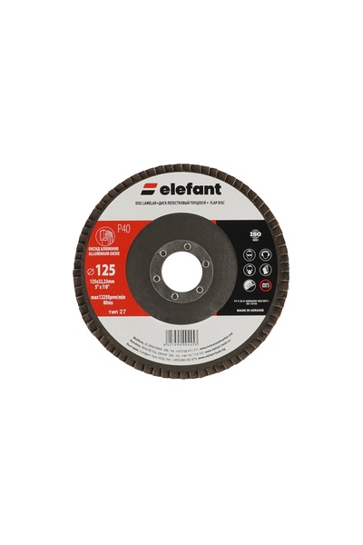 ELEFANT TOOLS Disc Lamelar Elefant T27, 125x22.2mm, granulatie P40, pachet 10...