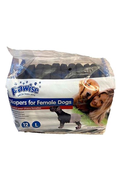 Pawise Ultra Emici Köpek Bezi 12'li Siyah L