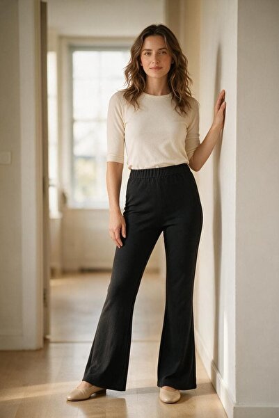 RANDOM Women's high waist spanish leg pants