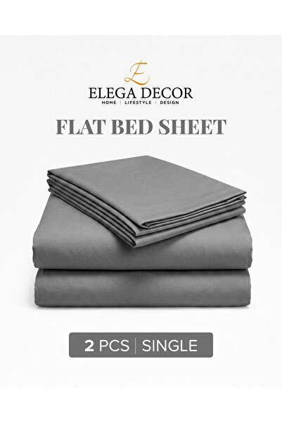 Elega Decor Single Sheet Set (Solid) – Soft & Comfortable Bedding Set for Single Bed | Plain Solid Color Bed Sheet Set for Everyday Use