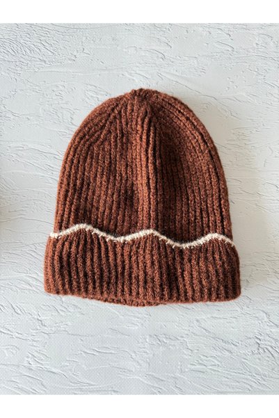 PURPLE'S BİR TUTAM MUTLULUK Soft Textured Women's Beanie Standard Size