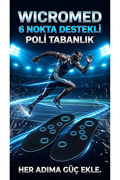 wicromed Tabanlık Şok Emici, Topuk Destekli Ayakkabı İçi Tabanlık Topuk Diken...