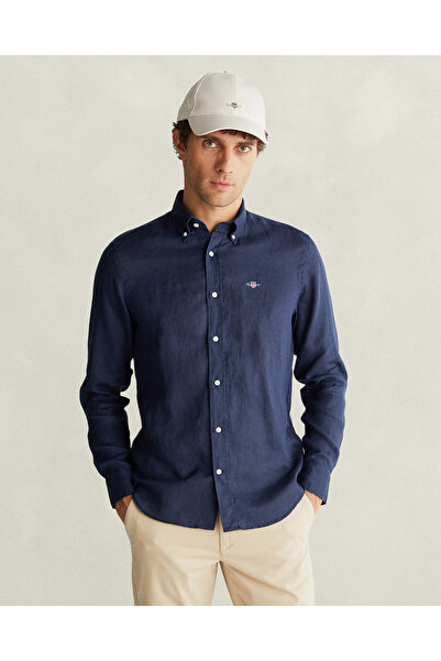 Gant Erkek Lacivert Regular Fit Gömlek