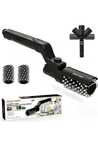 Ayarlanabilir Açılı Fırça Başlıklı Mangal Izgara Çelik Tel Temizleme Barbekü Grill Fırçası