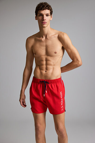 U.S. Polo Assn. Men's Red Swim Shorts 50322249-Vr213