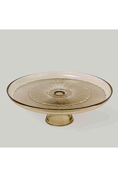 Linens Clarity Ayaklı Tabak 28x9,5 cm Bronz