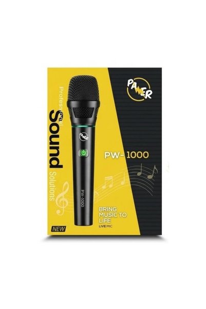 Pawer PW-1000 Dinamik El Mikrofonu – 5 Metre Kablolu, Metal Kasa, 600 Ohm