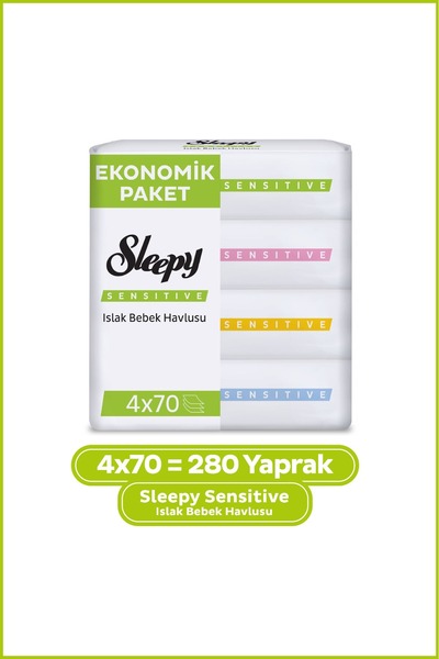 Sleepy Sensitive Islak Havlu Mendil 4x70 280 Yaprak