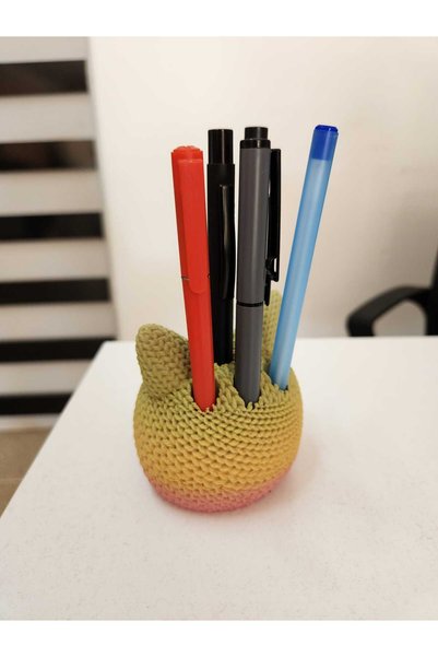 Dekonest Cute Cat Figured Pen Holder