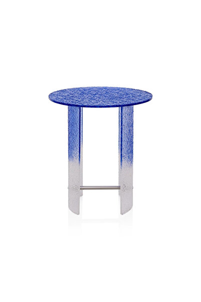 Midas Furniture طاولة عالية زرقاء W70 * D70 * H78 سم