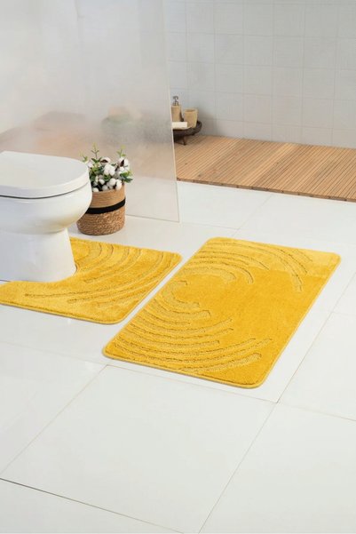 Gökyıldız Standart Remise Sarı 50x80 - 50x40 2'li Banyo Paspası
