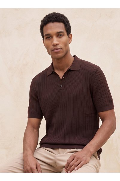 FAV Smart Polo T-shirt with Ribbed Texture