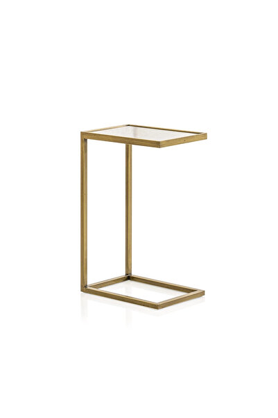 Midas Furniture طاولة جانبية حلزونية من سوما - لون برونزي