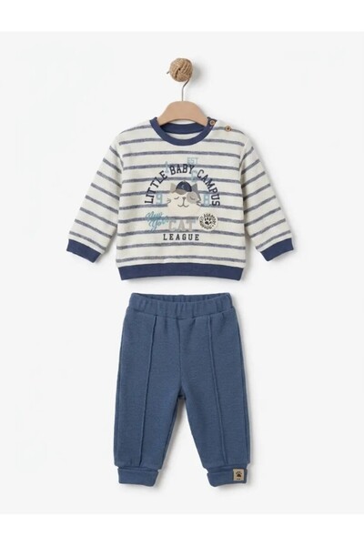 BabyCosy طقم بيبي بوي مكون من قطعتين باللون النيلي CSY8227