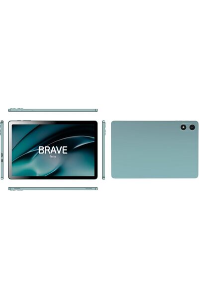 Brave جهاز لوحي T4 Lite، سعة تخزين 128 جيجابايت، ذاكرة وصول عشوائي 4 جيجابايت، شاشة 10.1 بوصة مع واي فاي، لون سماوي