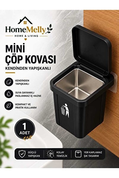 btm home 1 Adet Kapaklı Küllük Duvara Monte Paslanmaz Çelik Hazneli Balkon Mu...