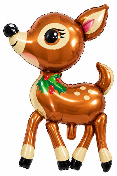 genaja Balon folie metalizată căprioară 75-80 cm, balon figurină animăluțe, d...