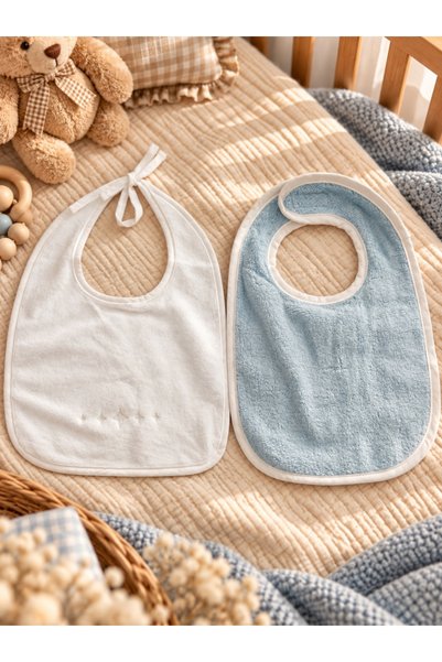 ZIY Collection Kids Series 100% Cotton Baby 2-Piece Bib Set 30X36 Cm, 26X34 cm