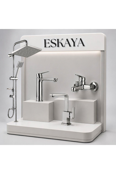 ESHOME 4'lü set Premium Robot Duş Seti Banyo-Lavabo bataryası -Mutfak Batarya...