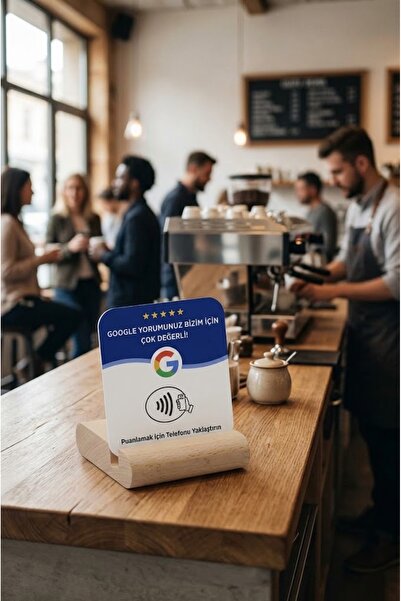 NFC Google Yorum Değerlendirme Standı Masaüstü Temassız Yönlendirme Kartı