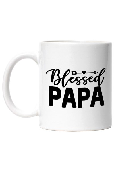 INOVATIX Cana alba personalizata, pentru un tata binecuvantat cu o familie de...