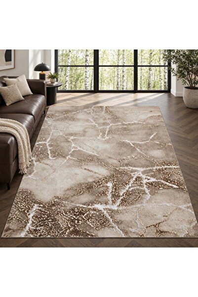 LIROFE Covor Imperial Gresie Bej Deschis - Efect Marmură Modern - Living, Dor...