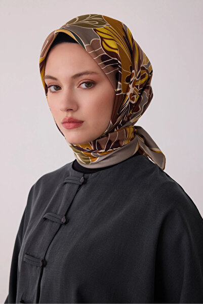 Belli Floral Pattern Twill Silk Scarf 4413D
