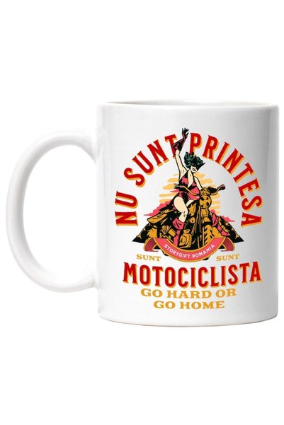 INOVATIX Cana alba personalizata,Femeie a Atragatoare Pe Motocicleta Nu Sunt ...