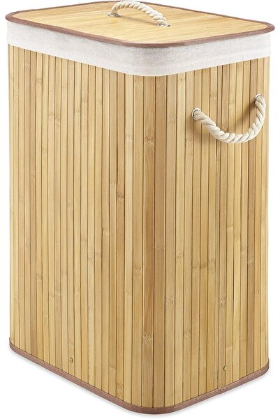 GENERAL Bamboo Laundry Basket with Lid, Beige