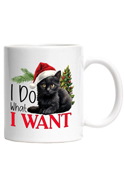 INOVATIX Cana alba personalizata,negru I do what I want,fac ce vreau,brad,glo...