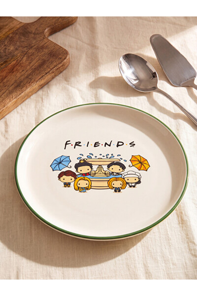 LC Waikiki Esvab • Modern & Seçkin Friends Printed Ceramic Pizza Plate