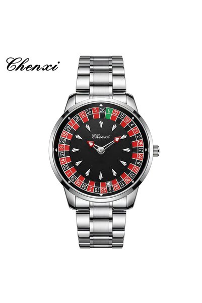 Choice 636-Silver Black CHENXI Top Brand Fashion 360 ° Rotating Dial Luxury R...