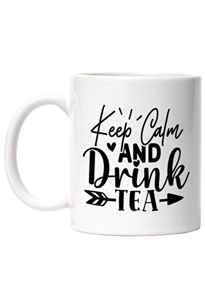 INOVATIX Cana alba personalizata, Keep calm and drink tea stai calm si bea ce...