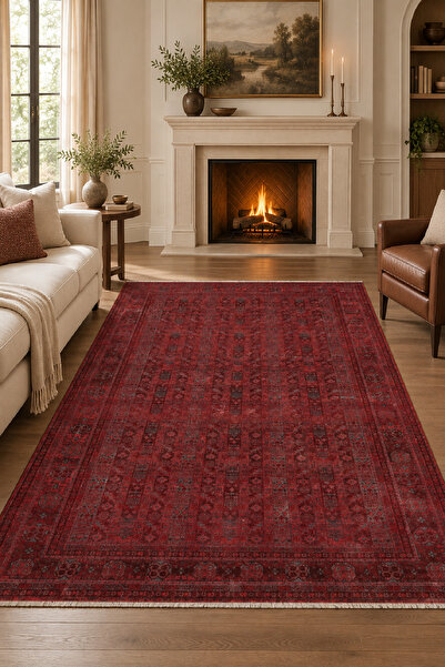 Raschel Carpet Anadolu Serisi Yoğun Dokulu Polyester Pamuk Tabanlı Modern Hal...
