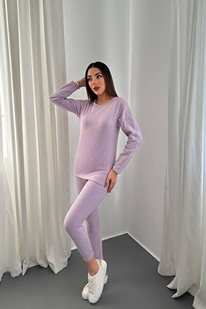 End Black Store Λιλά Θερμικό Σετ Διπλής Όψης
